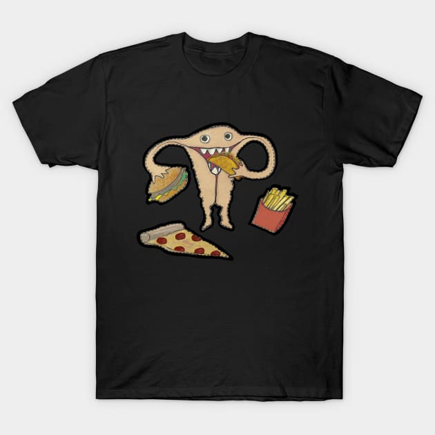 Hungry Uterus w/o Text T-Shirt by KIMYKASK